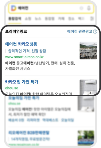 카카오 프리미엄 링크 예시